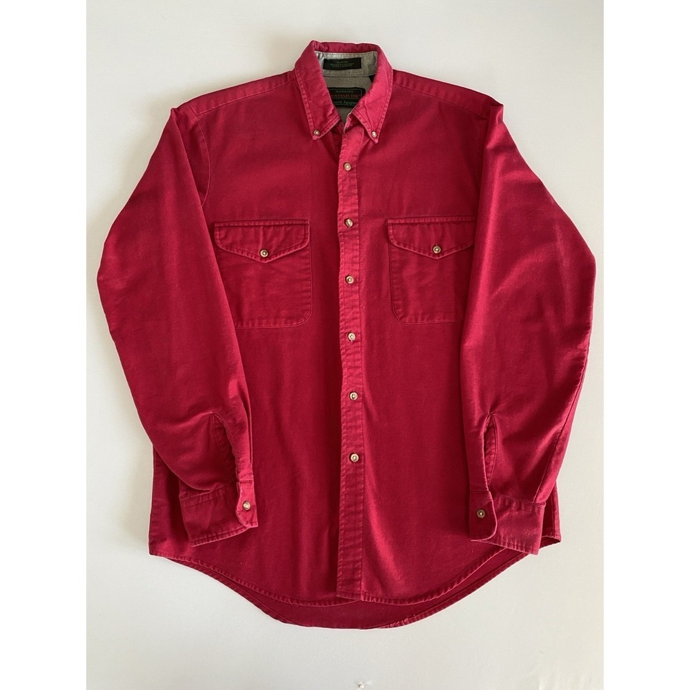 Mountain Tek Men's Thin Brushed Flannel Shirt Red Size Medium
